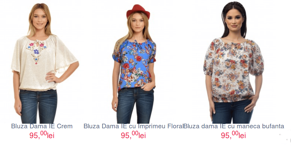 Bluze de dama gen ie nationala de la RubyFashion.ro